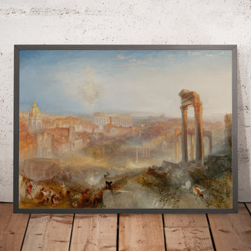 Un’immagine incorniciata di Roma moderna - Campo Vaccino di Turner 1839