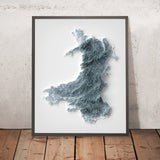 Wales Topographic 3D Relief Map