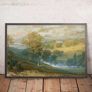 Une image encadrée de Gledhow Hall, Yorkshire par Turner, 1816