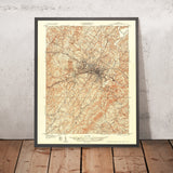 Old Map of Charlottesville, Virginia by USGS, 1960 – University of Virginia, Monticello & Rivanna River