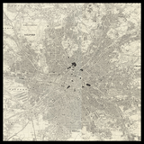 Mapa antiguo personalizado de Manchester 