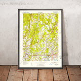 Old Map of Westport, Connecticut by USGS, 1951 – Fairfield, Saugatuck River & Long Island Sound
