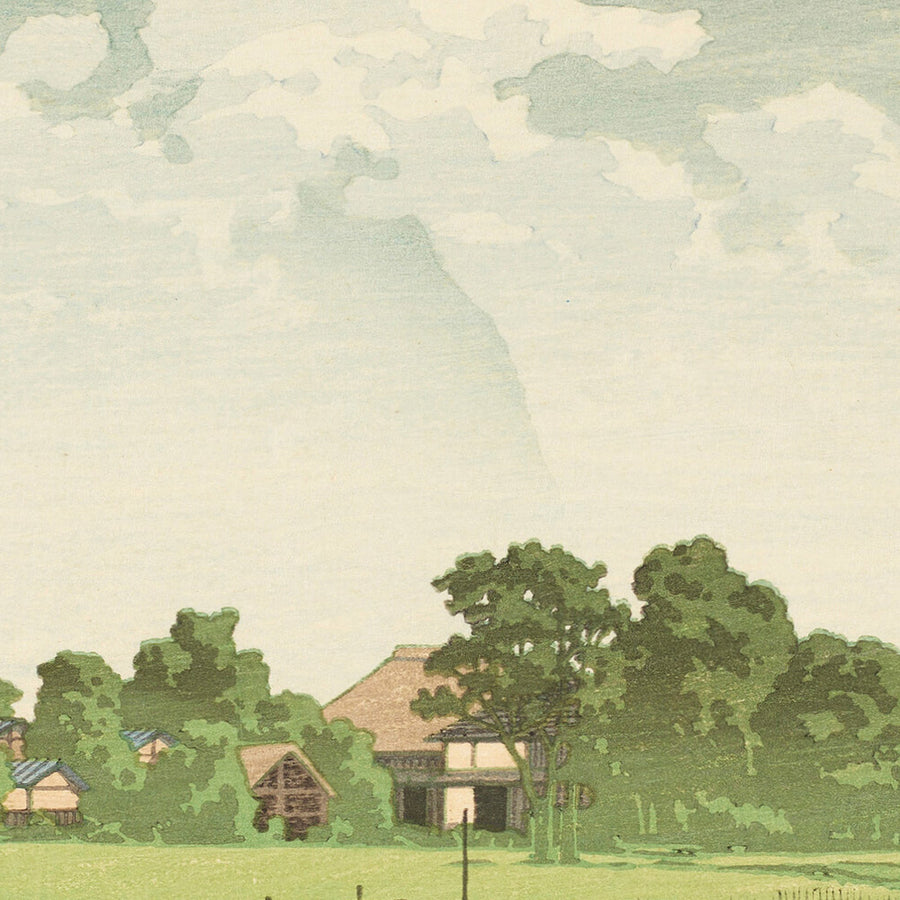 Kizaki Lake in Shinshu by Hasui Kawase 1935