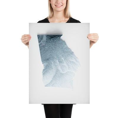 Georgien Topografische 3D-Reliefkarte 