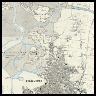 An old Ordnance Survey map of Portsmouth