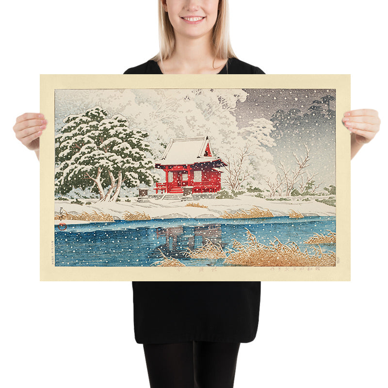 Santuario Inokashira Benten nella neve di Hasui Kawase, 1935 