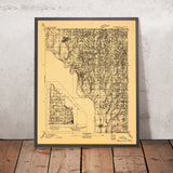 Old Map of Norman, Oklahoma by USGS, 1893 – Purcell & Oklahoma Territory