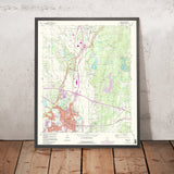 Map of Tupelo, Mississippi by USGS, 1992 – Natchez Trace Parkway & US Route 45