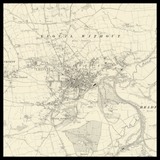 Personalised Old Map of Yeovil
