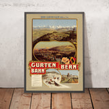Bern Reiseplakat: Gurten-Bahn von Anton Reckziegel, 1903 