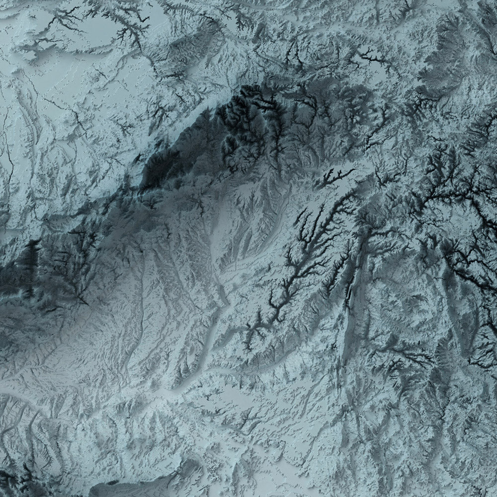 Spain Topographic 3D Relief Map
