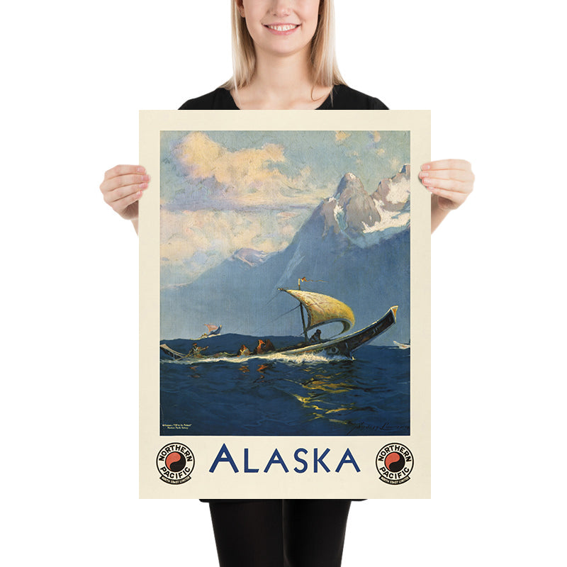 Alaska Travel Poster: Northern Pacific North Coast Limited by Sydney Mortimer Laurence, 1920