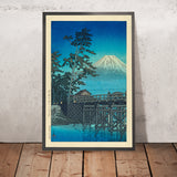 Mt. Fuji in Moonlight, Kawai Bridge by Hasui Kawase, 1935
