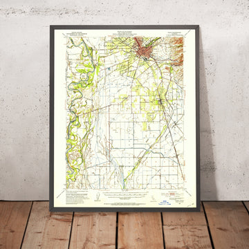 Old Map of Chico, California by USGS, 1949 – Sacramento River & Butte Creek