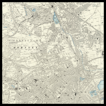 Eine alte Ordnance-Survey-Karte von Crouch End