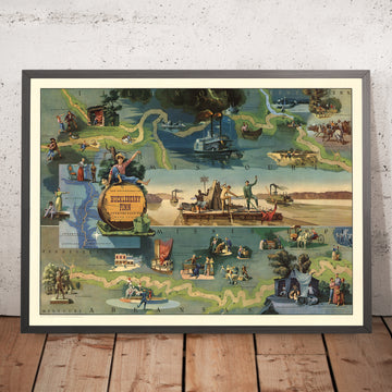 Die Abenteuer von Huckleberry Finn von Henry, 1959: Mississippi River, St. Petersburg, Kairo, Wilks House, Grangerfords 