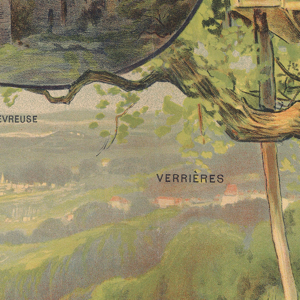 Paris Travel Poster: Chemin de Fer d’Orléans to Sceaux & Limours by Imp. F. Champenois, 1892