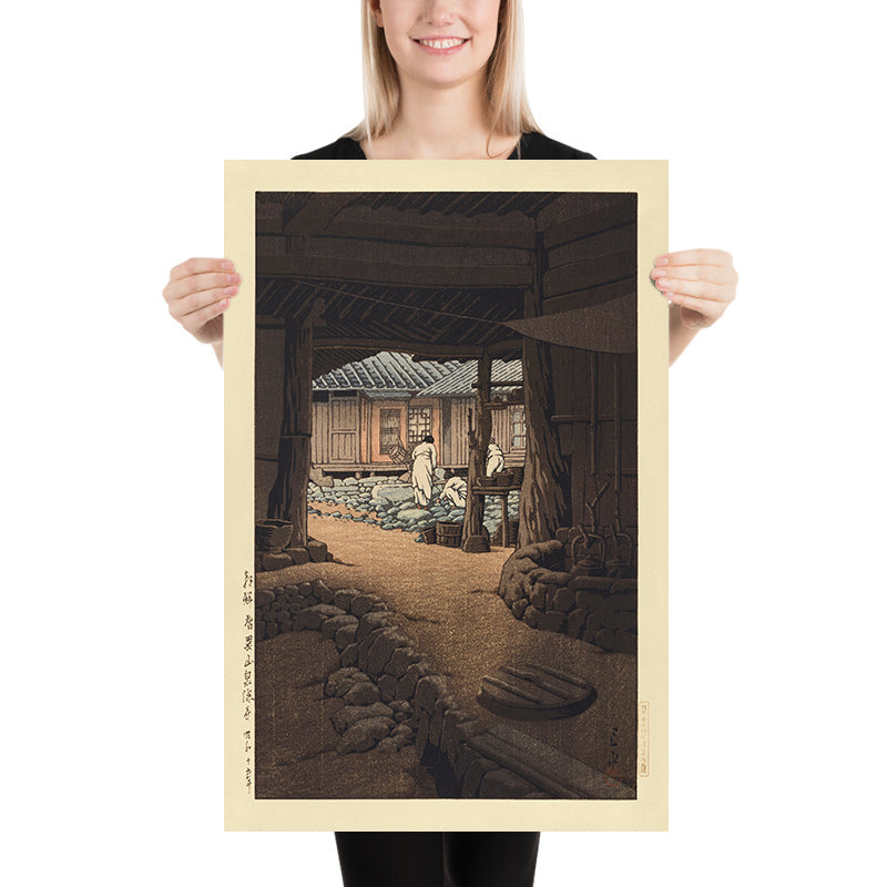 Chunum Temple on Mt. Chiri, Korea by Hasui Kawase 1935