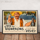 Fête des Vignerons Vintage Wine Poster by Marguerite Burnat-Provins, 1905