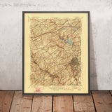 Old Map of Media, Pennsylvania by USGS, 1945 – Chester, Swarthmore & Delaware River