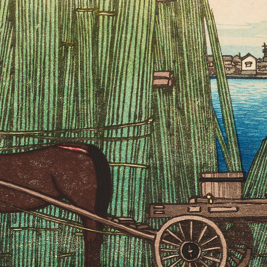 River Bank, Komagata by Hasui Kawase 1935