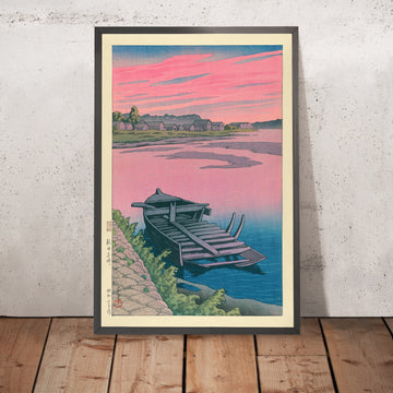 Une image encadrée de Tsuchizaki, Akita par Hasui Kawase, 1935
