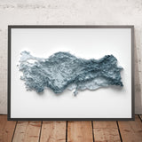 Topografische 3D-Reliefkarte der Türkei 