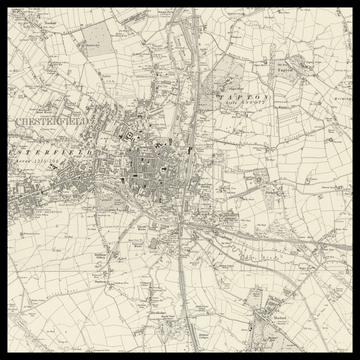 Une ancienne carte Ordnance Survey de Chesterfield