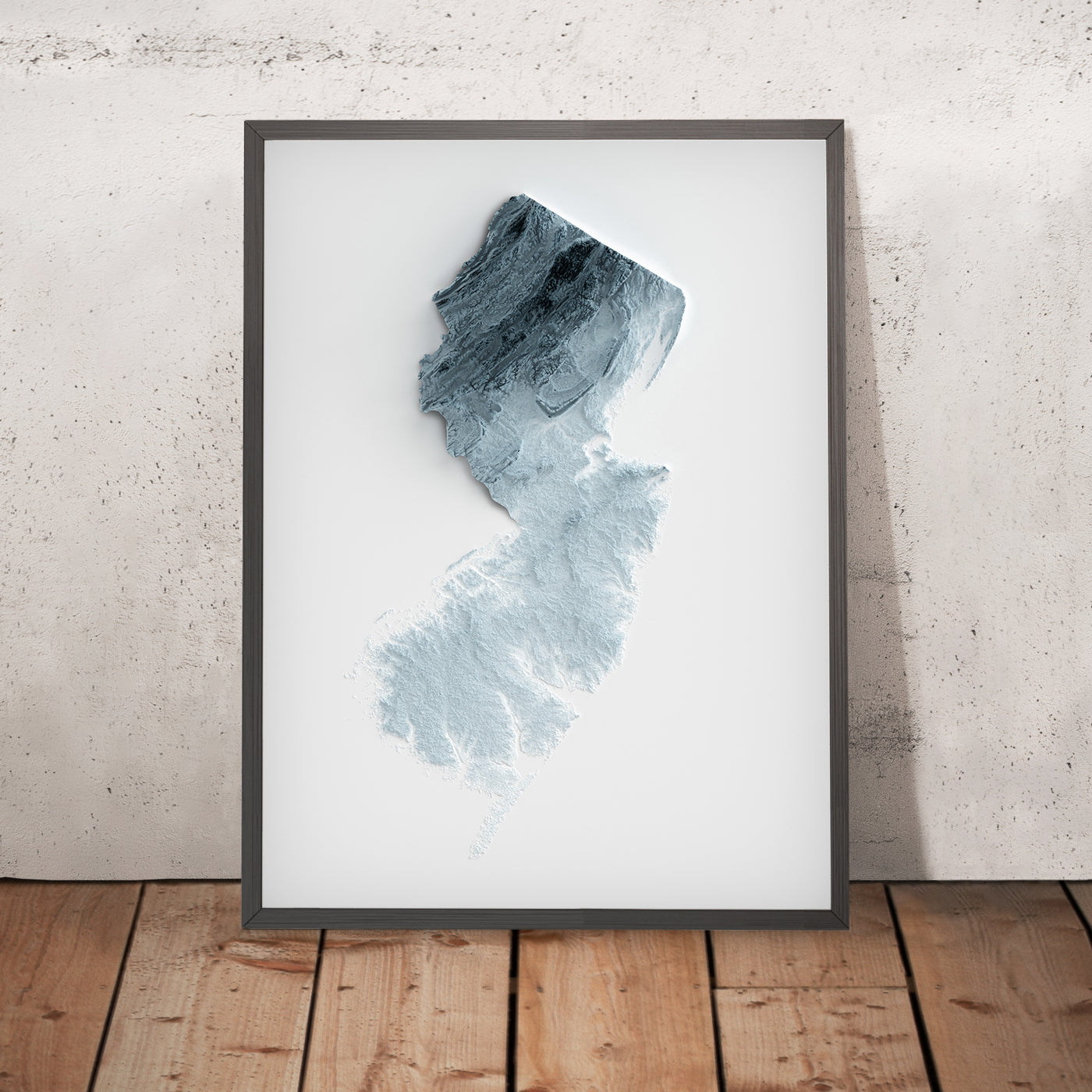Topografische 3D-Reliefkarte von New Jersey 
