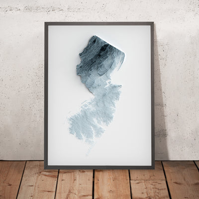 Topografische 3D-Reliefkarte von New Jersey 