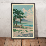 Pini alla spiaggia di Miho di Hasui Kawase, 1935 