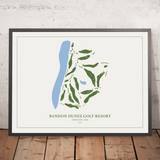 Bandon Dunes Golf Resort: Mapa moderno del campo de golf 