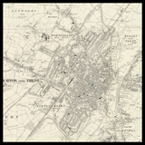 Personalised Old Map of Burton upon Trent
