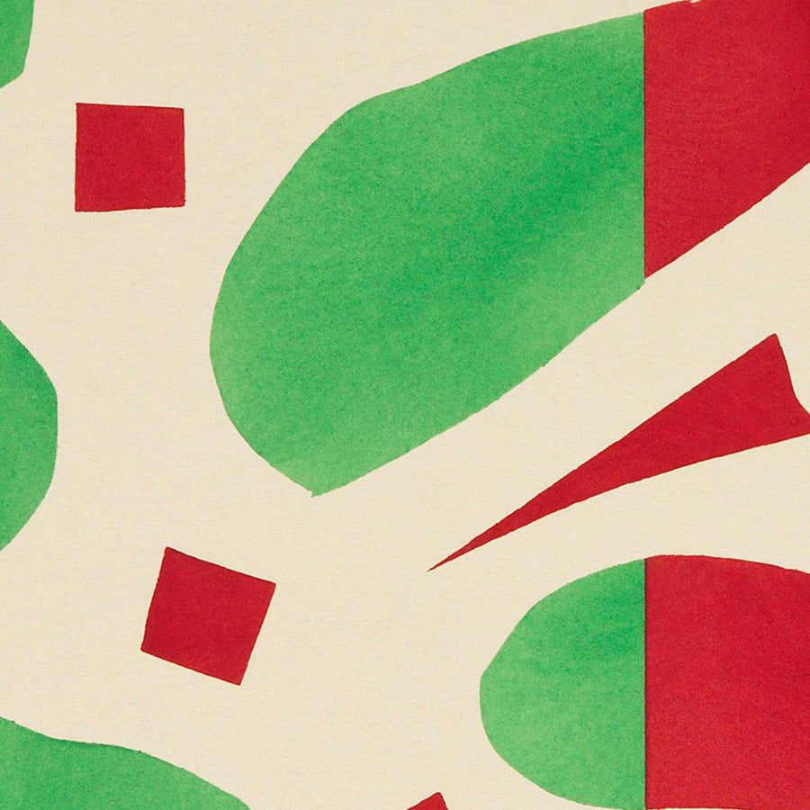 Weiße Algen auf rotem und grünem Hintergrund (White Seaweed on a Red and Green Background) von Henri Matisse, 1947 