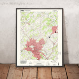 Map of Staunton, Virginia by USGS, 1998 – Middle River & Shenandoah Valley
