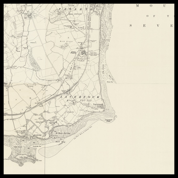 Una vecchia mappa Ordnance Survey di Barry