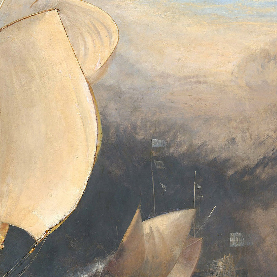 Barche da pesca con venditori che contrattano per il pesce di Turner, 1837 