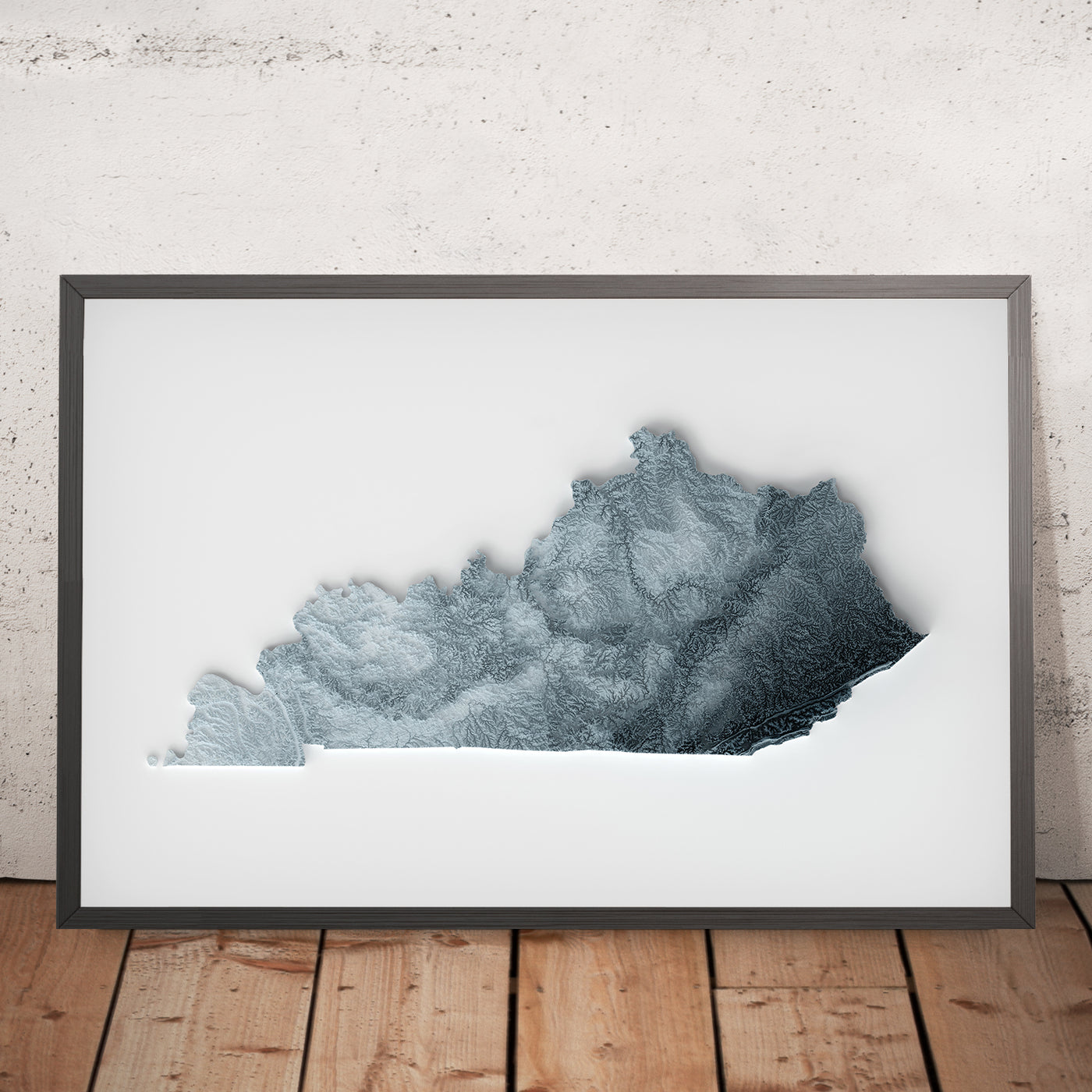 Kentucky Topografische 3D-Reliefkarte 
