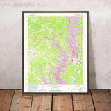 Old Map of Lake Keowee, South Carolina by USGS, 1961 – Pickens, Oconee County & Keowee River