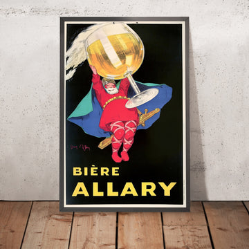 A framed image of Allary Vintage Beer Poster by Jean d&