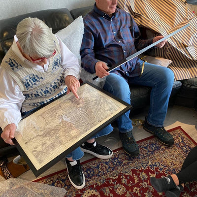 Personalised Old Map of Hamilton
