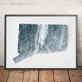 Connecticut Topografische 3D-Reliefkarte 
