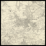 Carte ancienne personnalisée de Dudley 