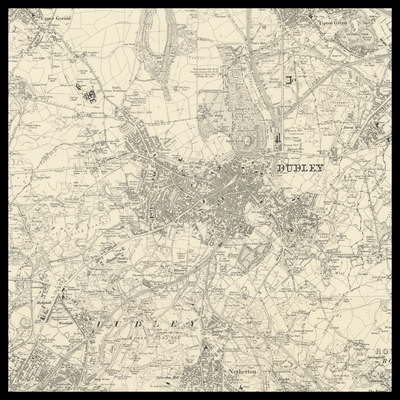 An old Ordnance Survey map of Dudley