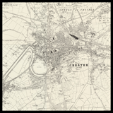 Carte ancienne personnalisée de Chester 