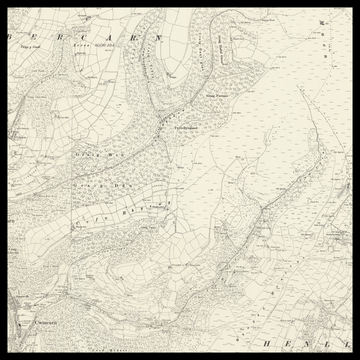 Una vecchia mappa Ordnance Survey di Tredegar