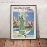 New York Travel Poster: American Airlines by Webber, 1964