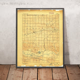 Old Map of Amana Colonies, Iowa by USGS, 1889 – Iowa River, Cedar River & Oxford