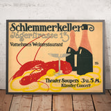 Schlemmerkeller Vintage Wine Restaurant Poster by Paul Leni, 1903