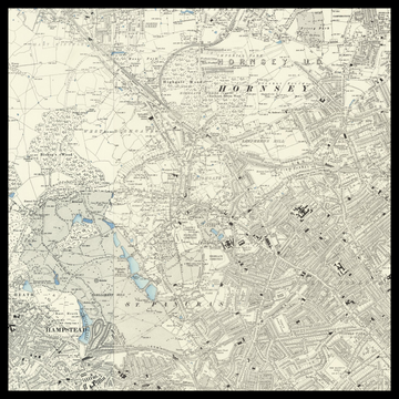 An old Ordnance Survey map of Highgate
